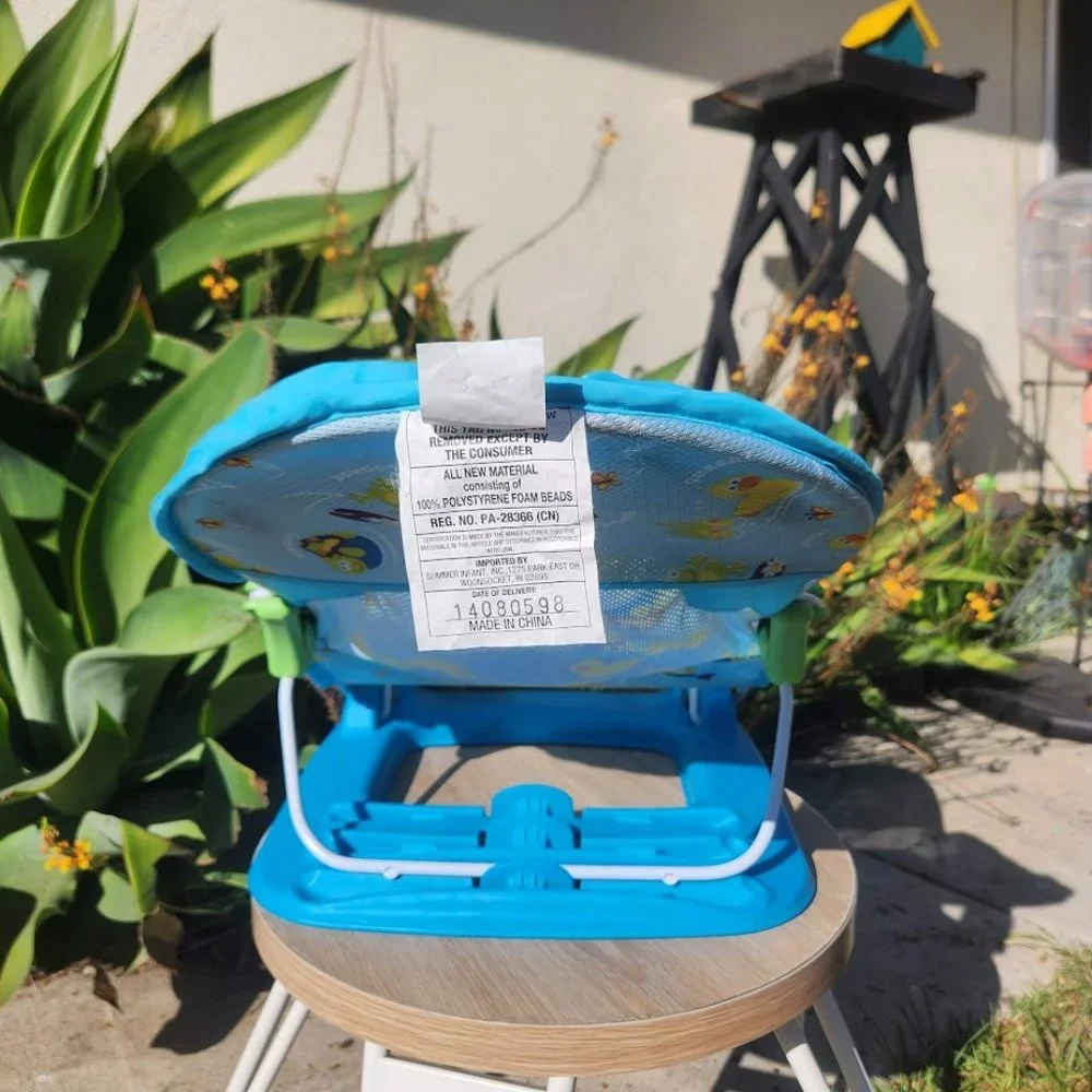 Summer Infant Mother's Touch Deluxe Baby Bather Tub Bathroom Blue Ducks